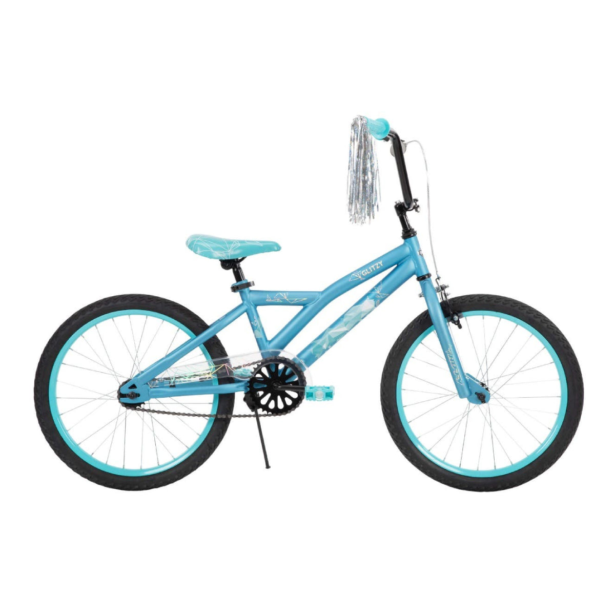 Bicicleta para niños Huffy Glitzy de 20" con rieles ajustables - Azul