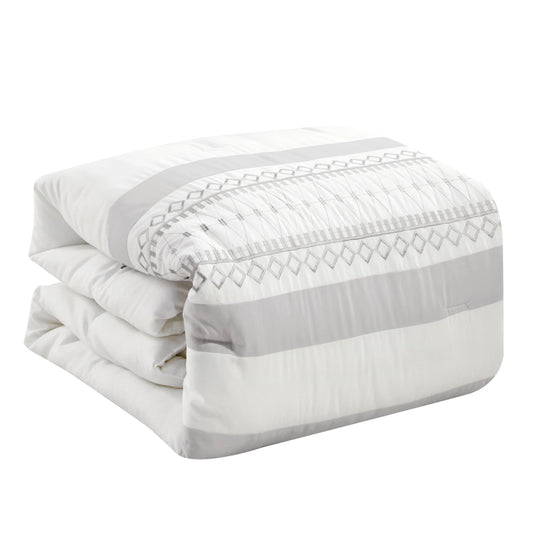ESCA Kriti Queen Size Comforter Set (7-Pieces) - White