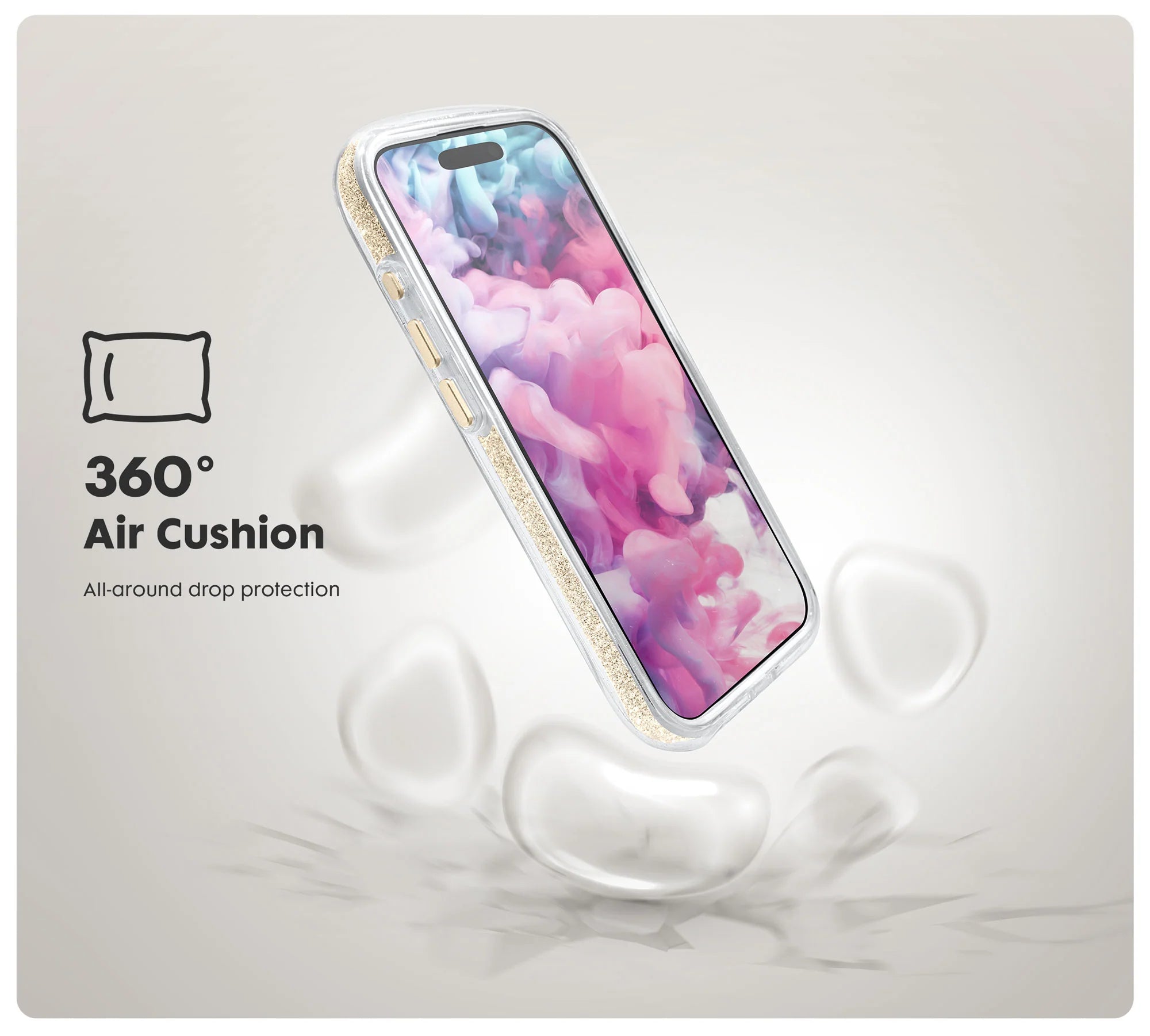 Laut Aero Sparkle Case for Apple iPhone 16 Pro Max - Crystal Gold