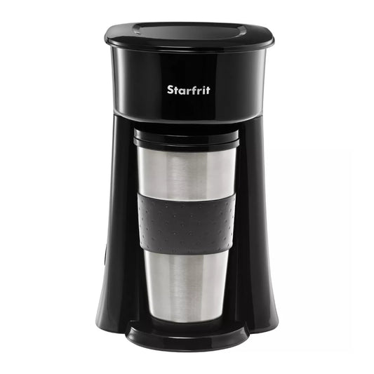 Starfrit Single Serve Drip Coffee Maker with Travel Mug - Black