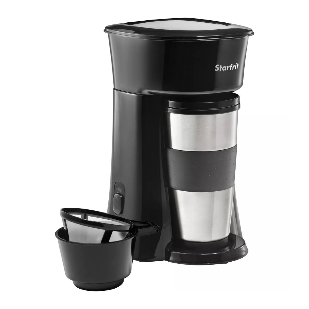 Starfrit Single Serve Drip Coffee Maker with Travel Mug - Black