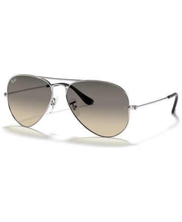 Ray-Ban Aviator 58mm Sunglasses Grey Gradient Lens Silver Frame