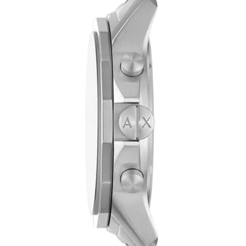 Armani Exchange Men's 44mm Silver-Tone Bracelet Watch - Black Dial