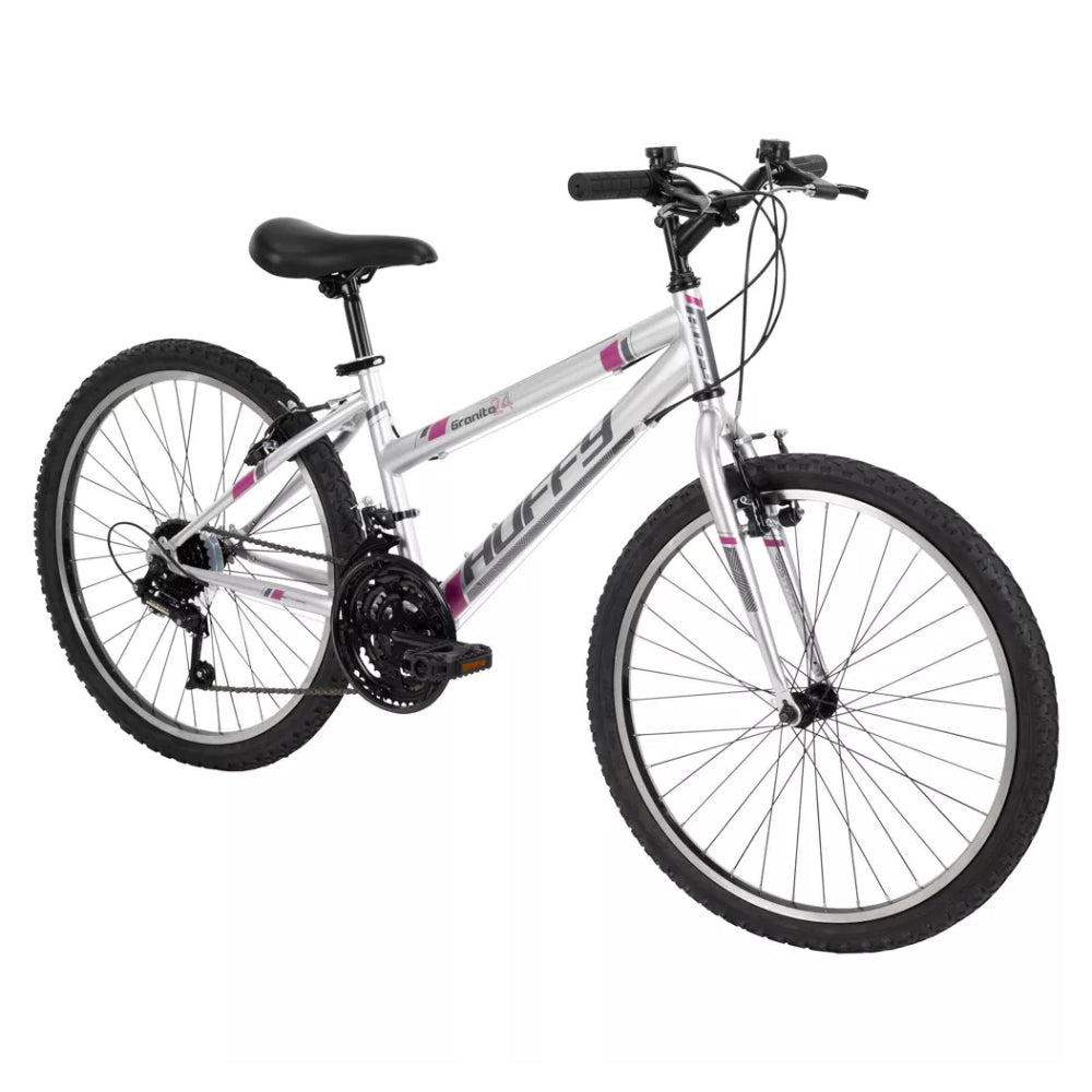 Bicicleta de montaña para mujer Huffy Granite de 24" - Plateada