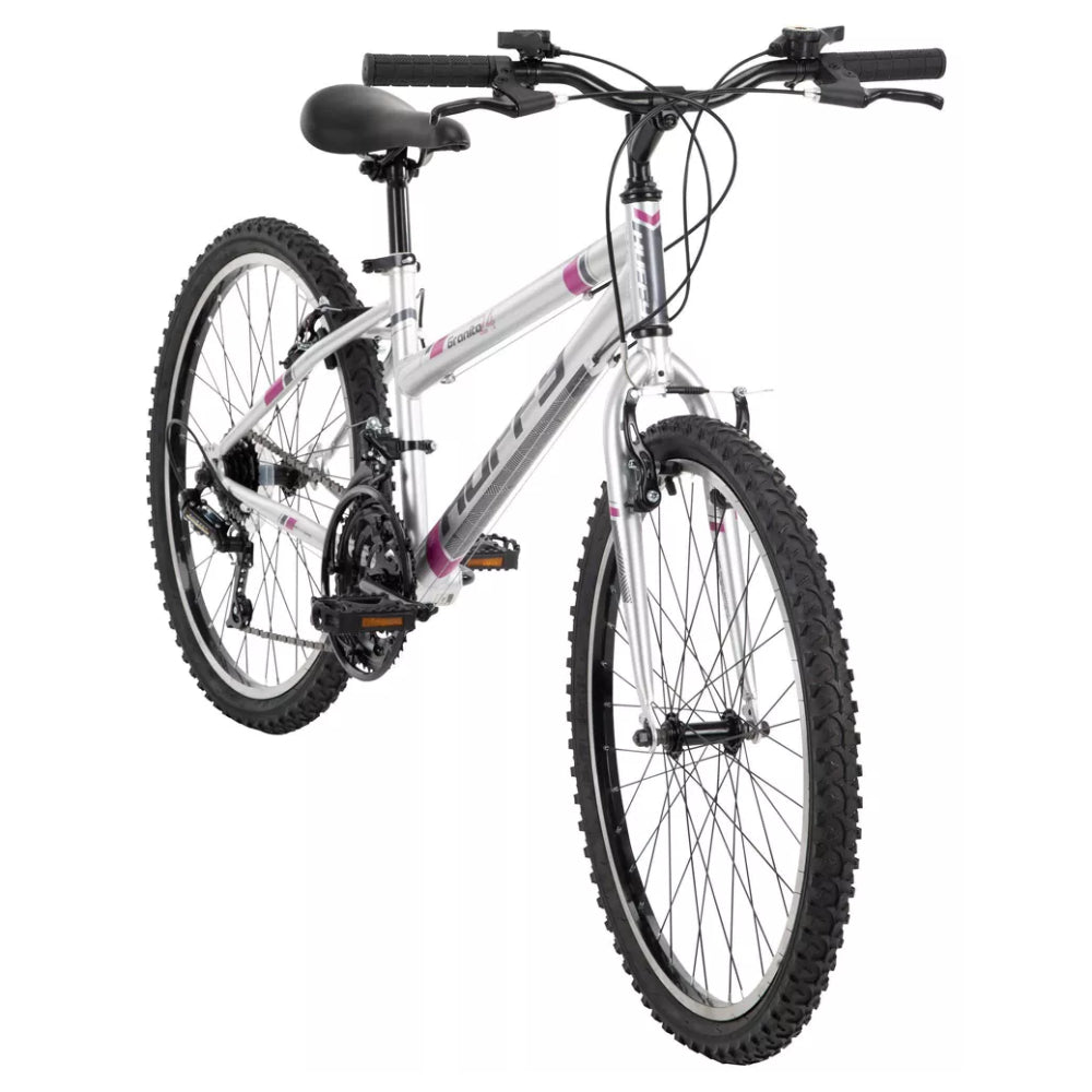 Bicicleta de montaña para mujer Huffy Granite de 24" - Plateada