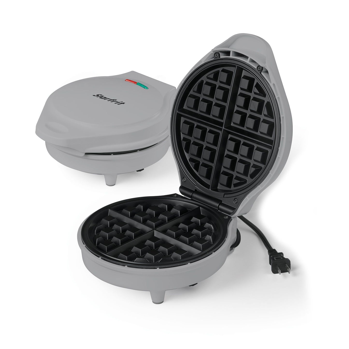 Starfrit 244220040000 7" Electric Waffle Maker with Cool Touch Handle - Gray