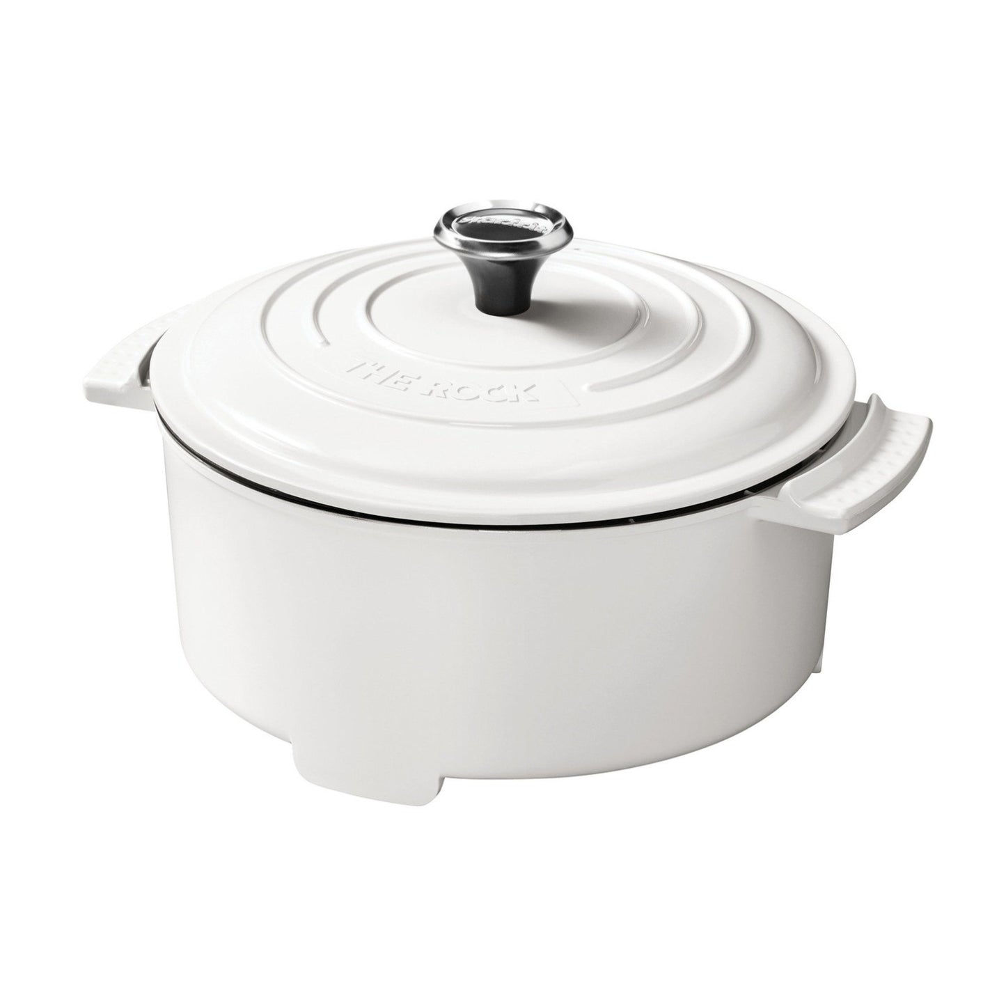 Starfrit 13" Rock Electric Casserole Pot with Cool Touch Handles - White