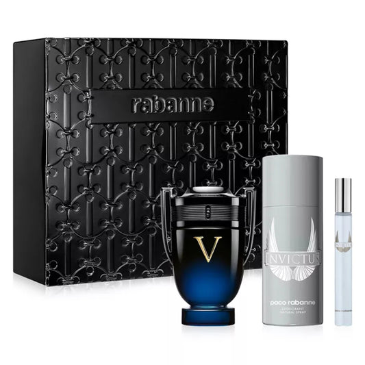 Paco Rabanne Men's Invictus Victory Elixir Parfum Intense (3 Piece) Gift Set