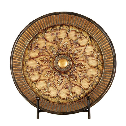 Gold Polystone Traditional Decorative Plate Stand