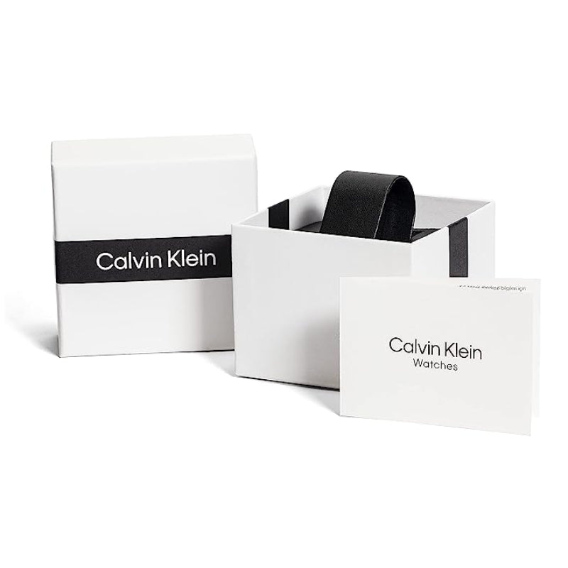 Reloj unisex Calvin Klein Iconic de 40 mm con pulsera de acero inoxidable plateada y cuarzo, esfera negra