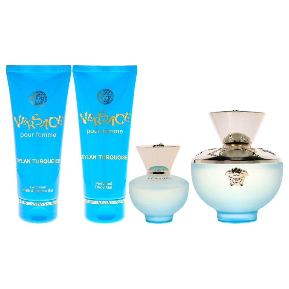 Versace Pour Femme Dylan Turquoise Gift Set (4 Piece)