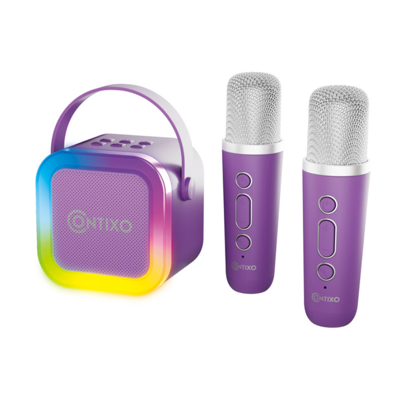 Contixo Kids Bluetooth Karaoke Speaker with Two Wireless Microphones