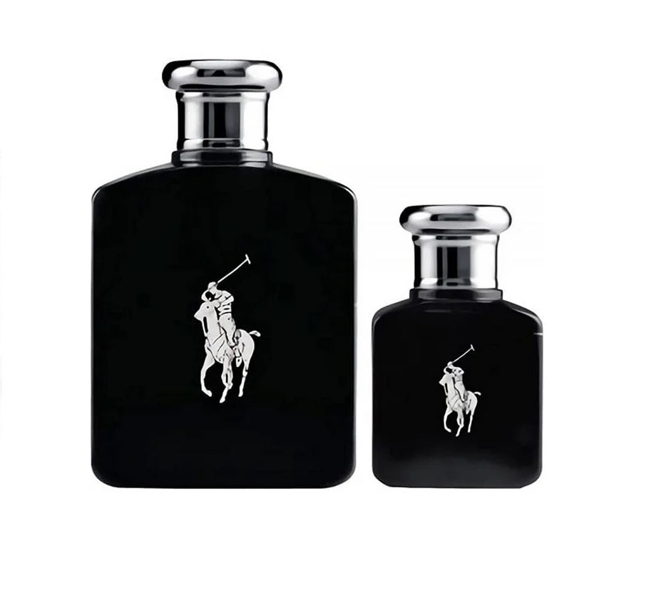 Polo Black de Ralph Lauren para hombre: set de regalo de 2 piezas