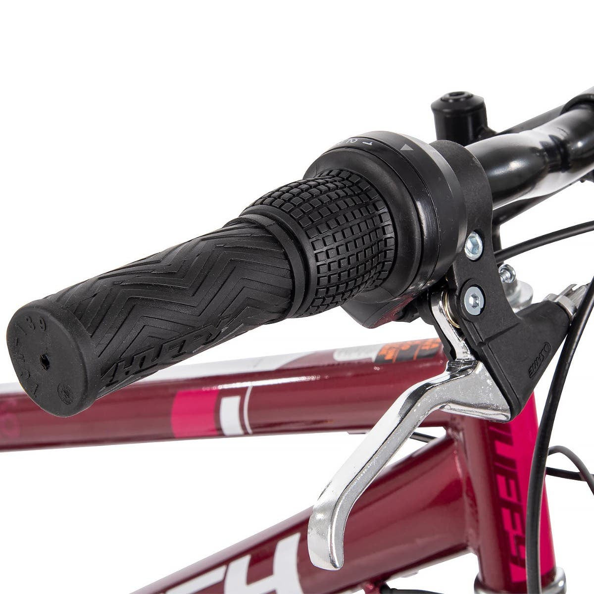 Bicicleta de montaña Huffy Granite de 26" con palanca de cambios para el pulgar, color rojo