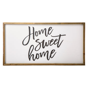 Arte mural de madera de Urban Trends "Home Sweet Home", color blanco