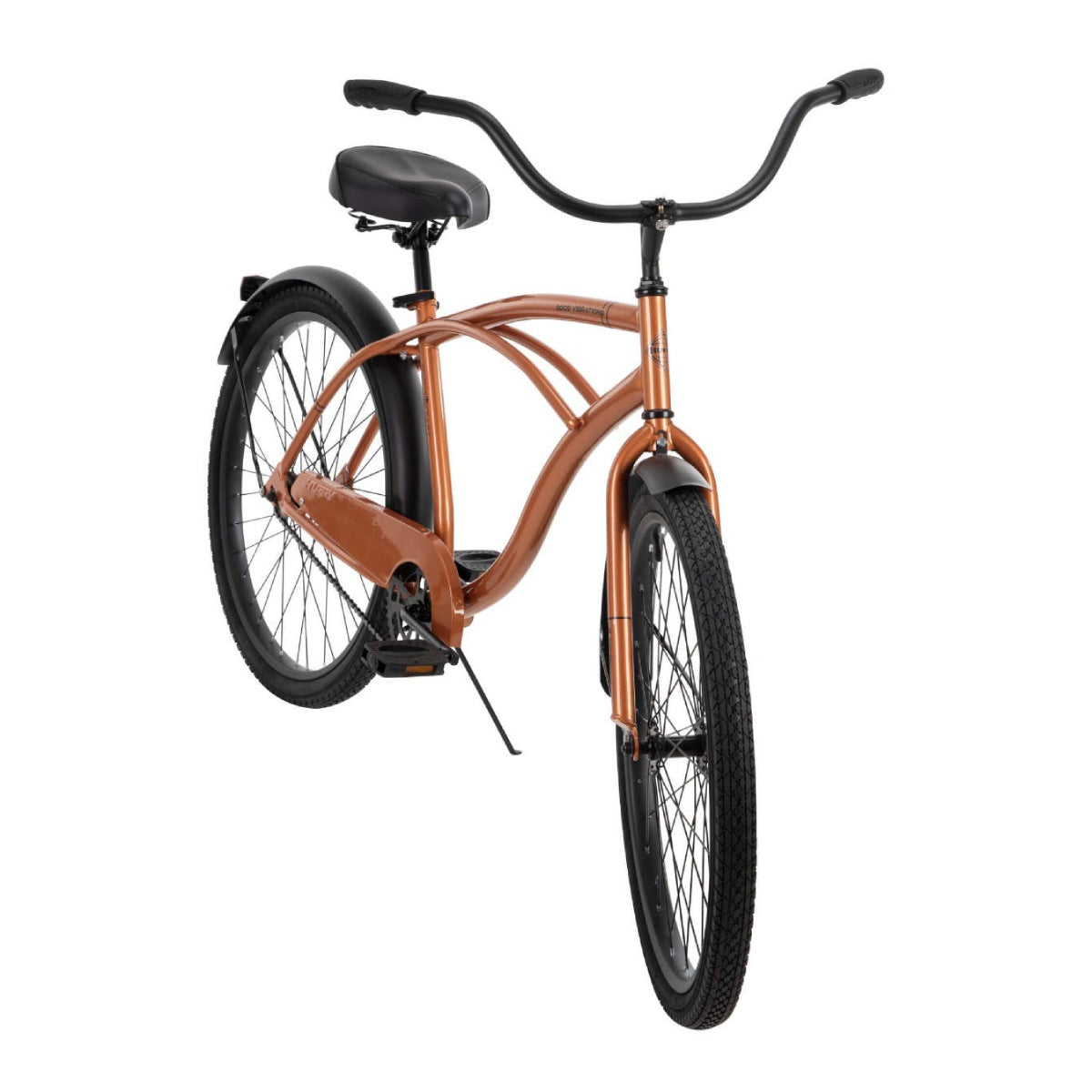 Bicicleta Huffy Good Vibrations de 26" con guardabarros en las ruedas, color naranja