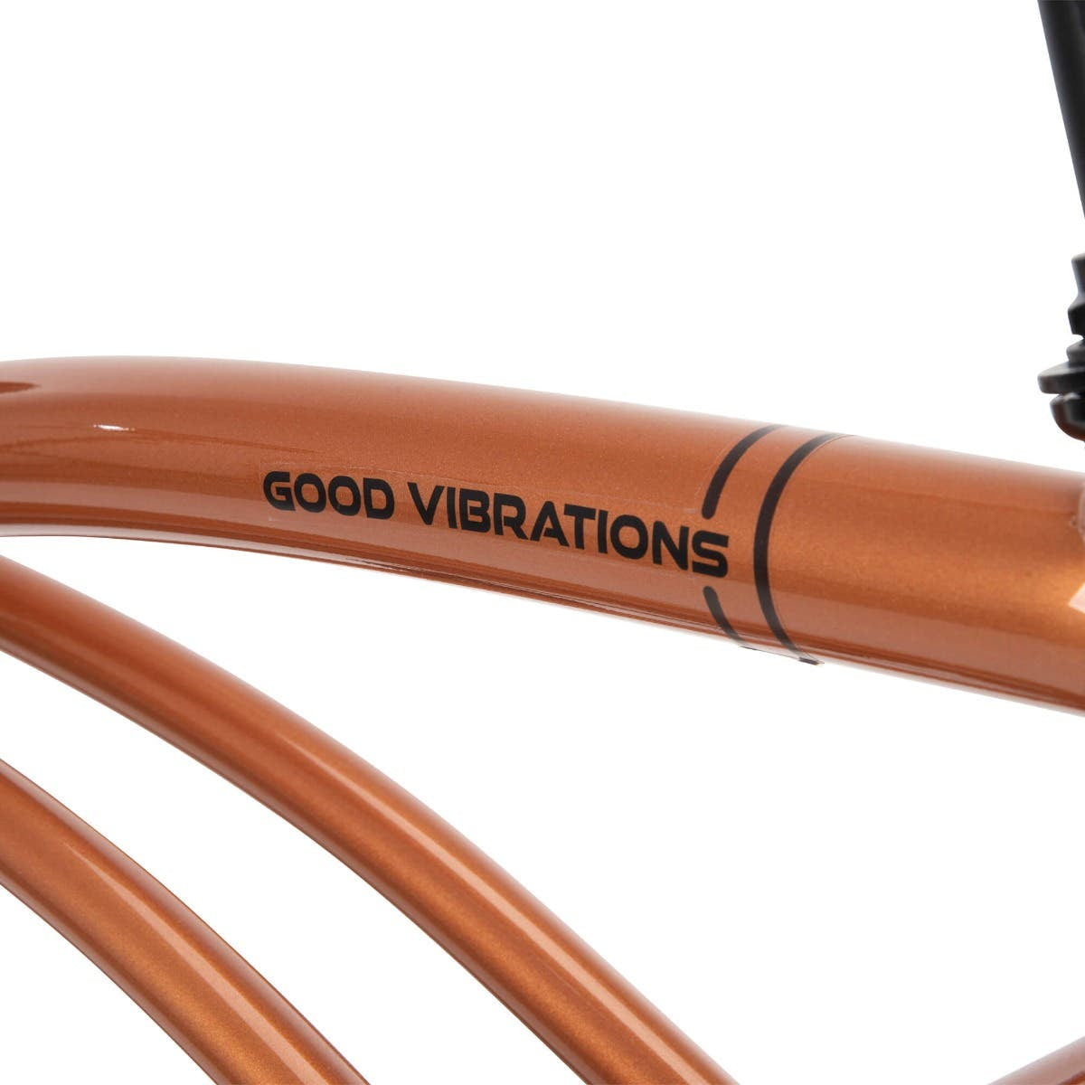 Bicicleta Huffy Good Vibrations de 26" con guardabarros en las ruedas, color naranja