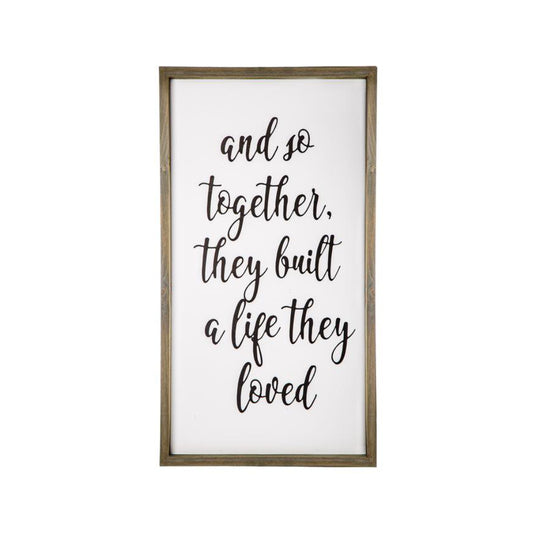 Urban Trends Wood Wall Art "Together Quote", White