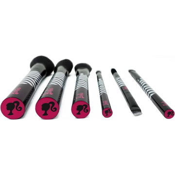 Impressions Vanity Barbie Classic Makeup Brush Set with Zippered Bag (7 Pieces)