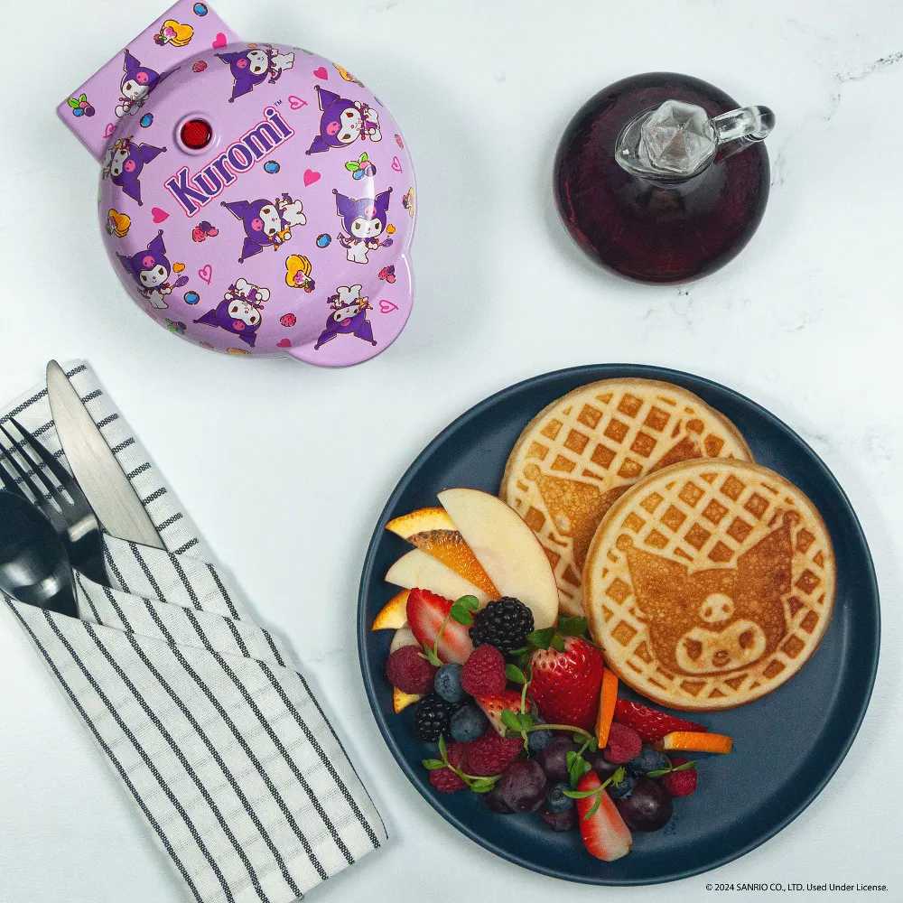 Uncanny Brands WM3/KIT/KU1 Hello Kitty Kuromi Mini Waffle Maker - Purple