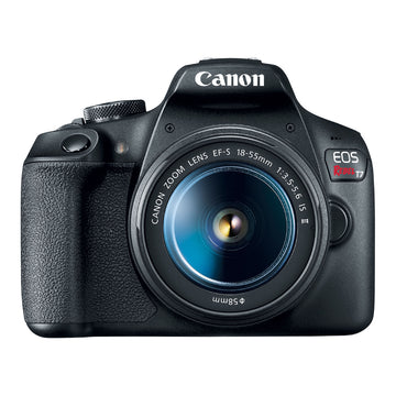 Canon EOS Rebel T7 DSLR Digital Camera with 8-55mm and 75-300mm Lens - Black - Curacao