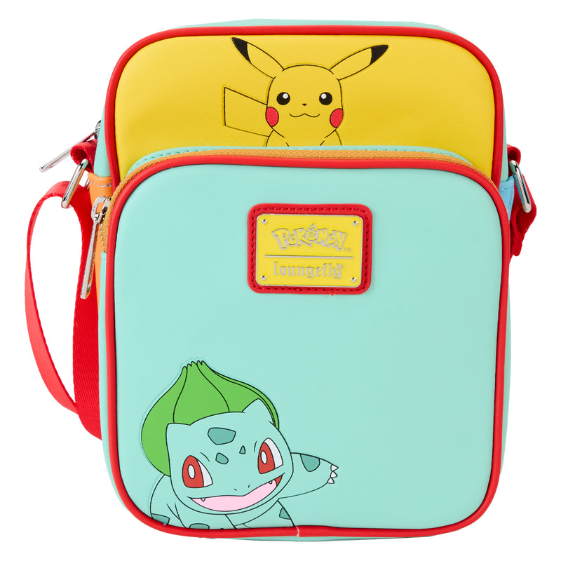 Loungefly Pokémon Color Block Starters Crossbody Bag - Multicolor