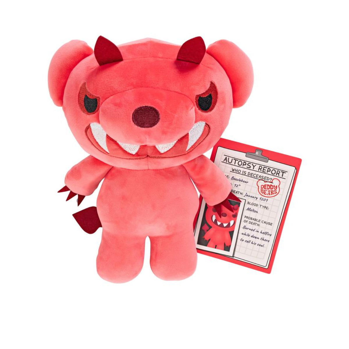 Deddy Bears 12" Plush Toy in Zippered Body Bag -Assortment