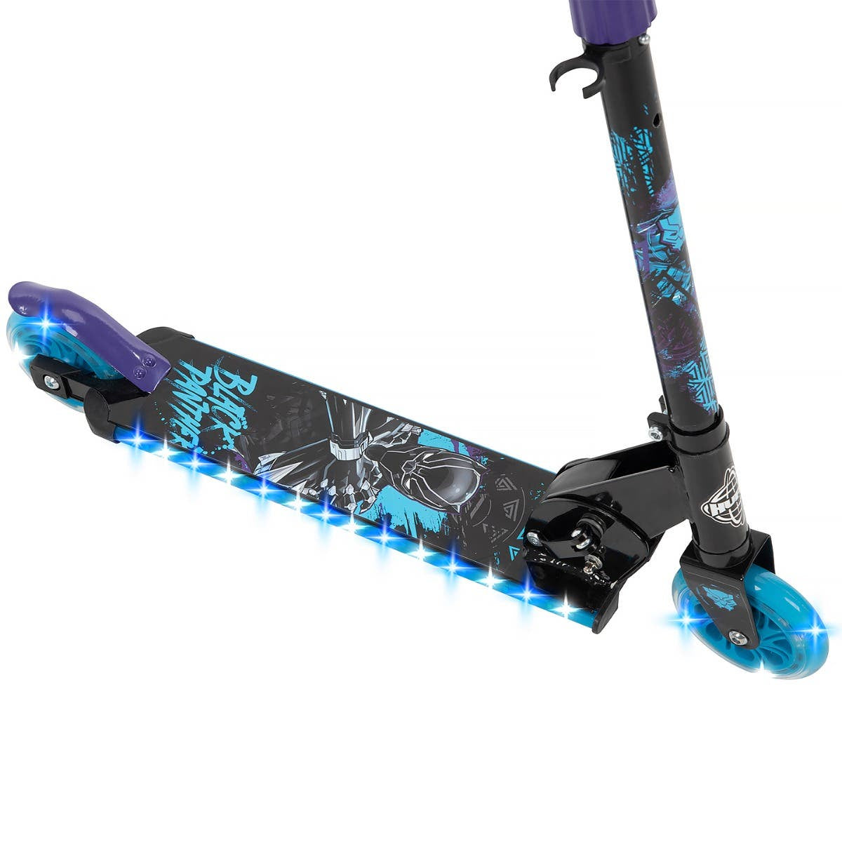 Huffy Marvel Black Panther Electro-Light Inline Scooter - Black/Blue