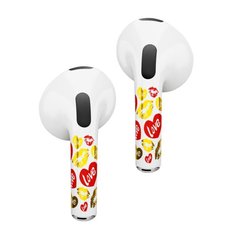 Carcasa RockMax para AirPods (3.ª generación): diseño de labios rojos y dorados