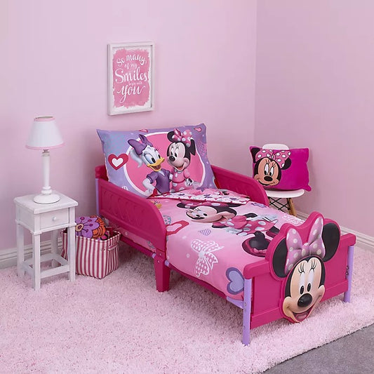 Disney Minnie 4pcs Toddler Bed Set