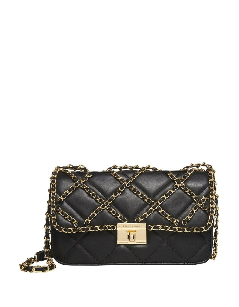 Betsey Johnson Chains of Love Shoulder Bag - Black