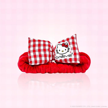 The Creme Shop X Hello Kitty Plush Spa Headband - Red/White