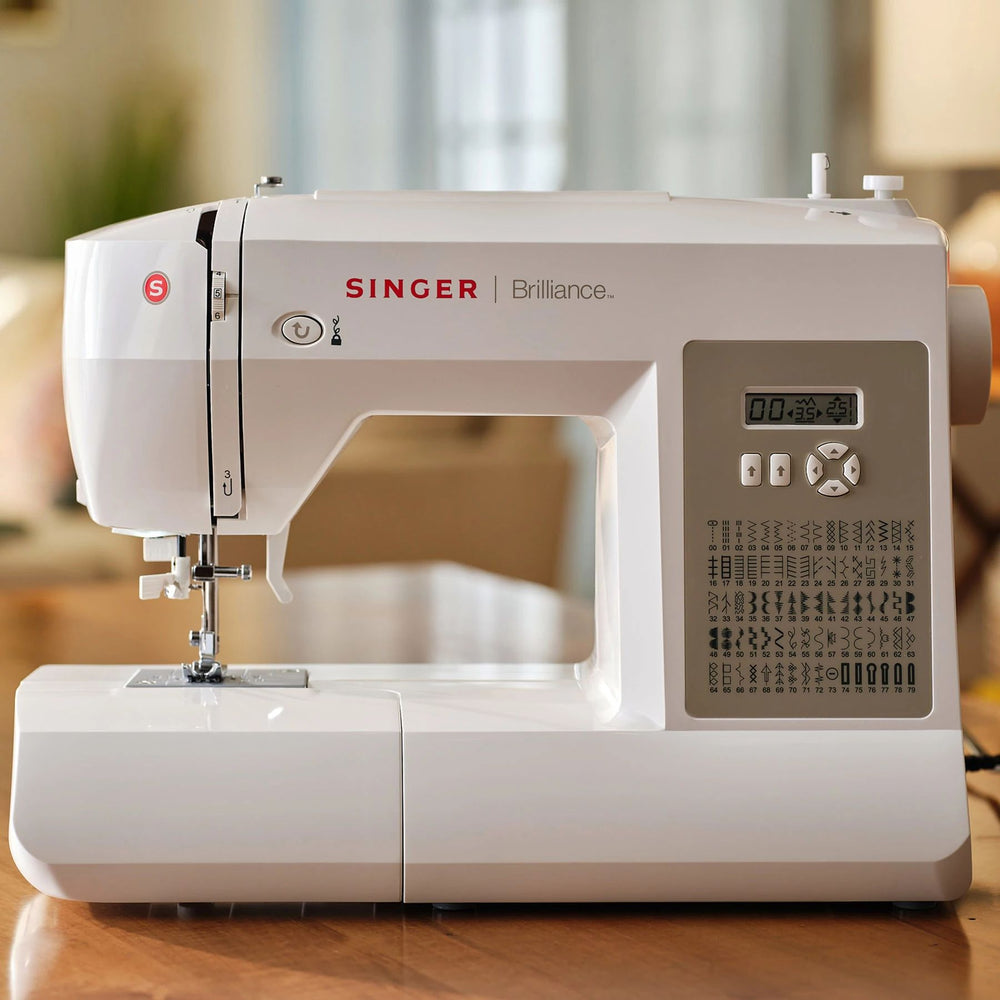 Singer Brilliance 6180 Portable Sewing Machine - White/Gray