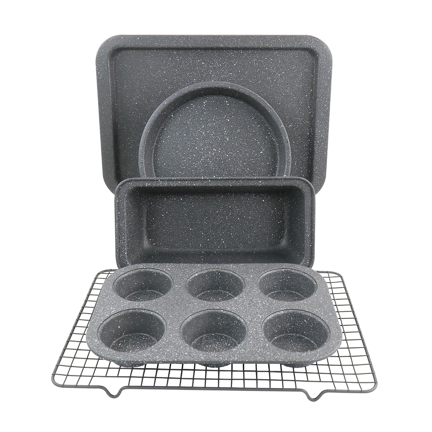 Oster Carbon Steel Non-Stick Bakeware Set (6-Piece) - Graystone