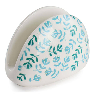 Gibson Home Village Vines Fine Ceramic Napkin Holder - White