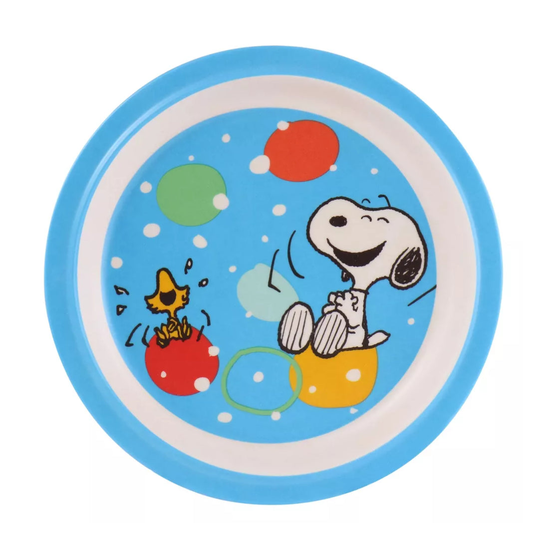 Gibson Peanuts Fun Times Bamboo Melamine Dinnerware Set (5-Piece) - Blue