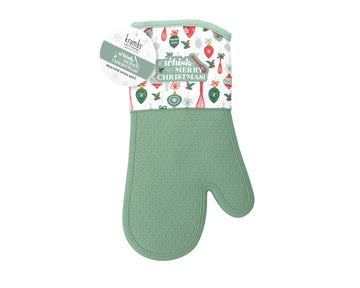 Manoplas para horno navideñas de estilo rústico de Krumbs Kitchen