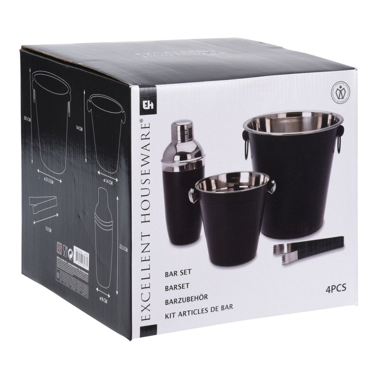 Koopman 4-Piece Cocktail Set, Matt Black