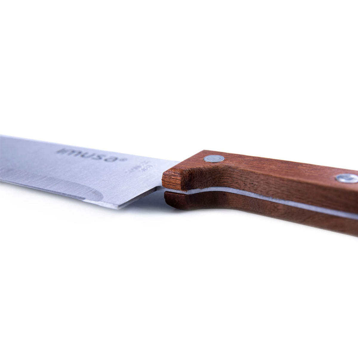 Cuchillo de chef IMUSA afilado de 8" con mango de madera - Acero inoxidable