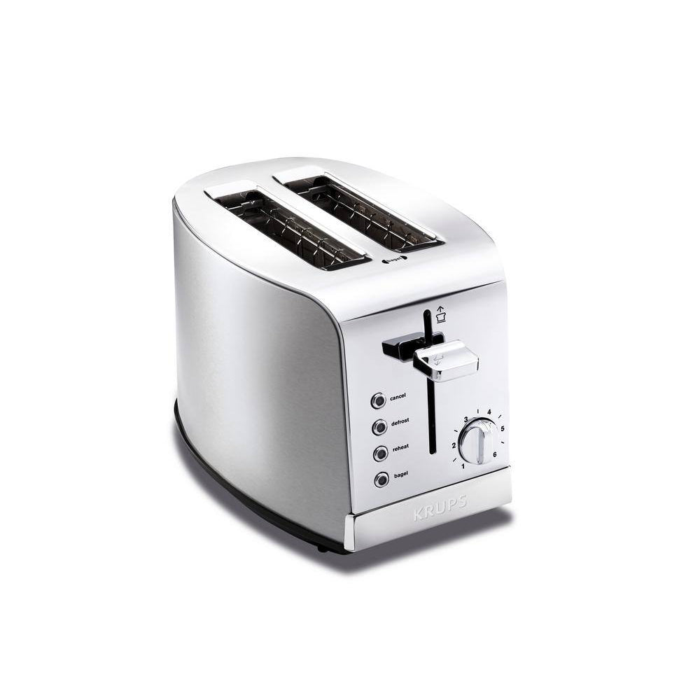 Krups KH732D51 2-Slice Breakfast Toaster with 6-Browning Levels - Silver