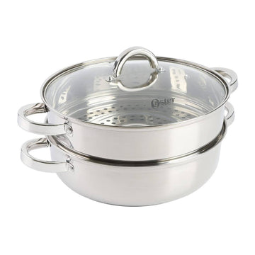 Oster - Sartén Everyday de 11" con vaporera y tapa - Plateada