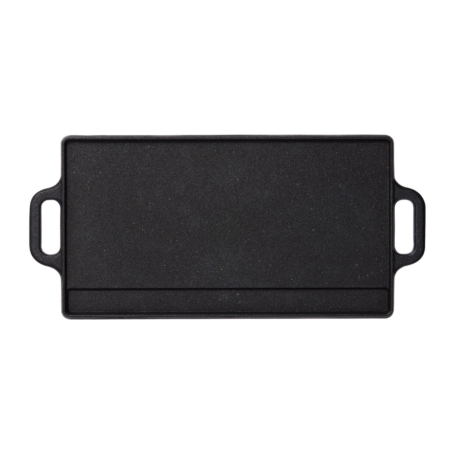 Starfrit The Rock 16" x 9" Cast Iron Reversible Grill/Griddle - Black