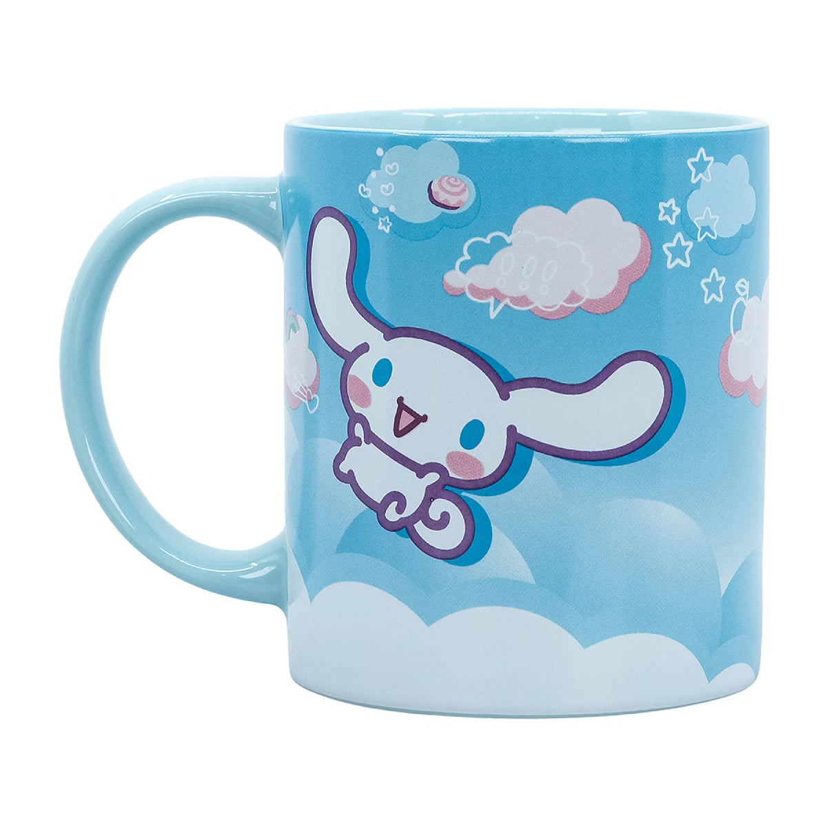 Juego de calentadores de tazas Cinnamoroll de 12 oz de Hello Kitty y sus amigos, azul claro