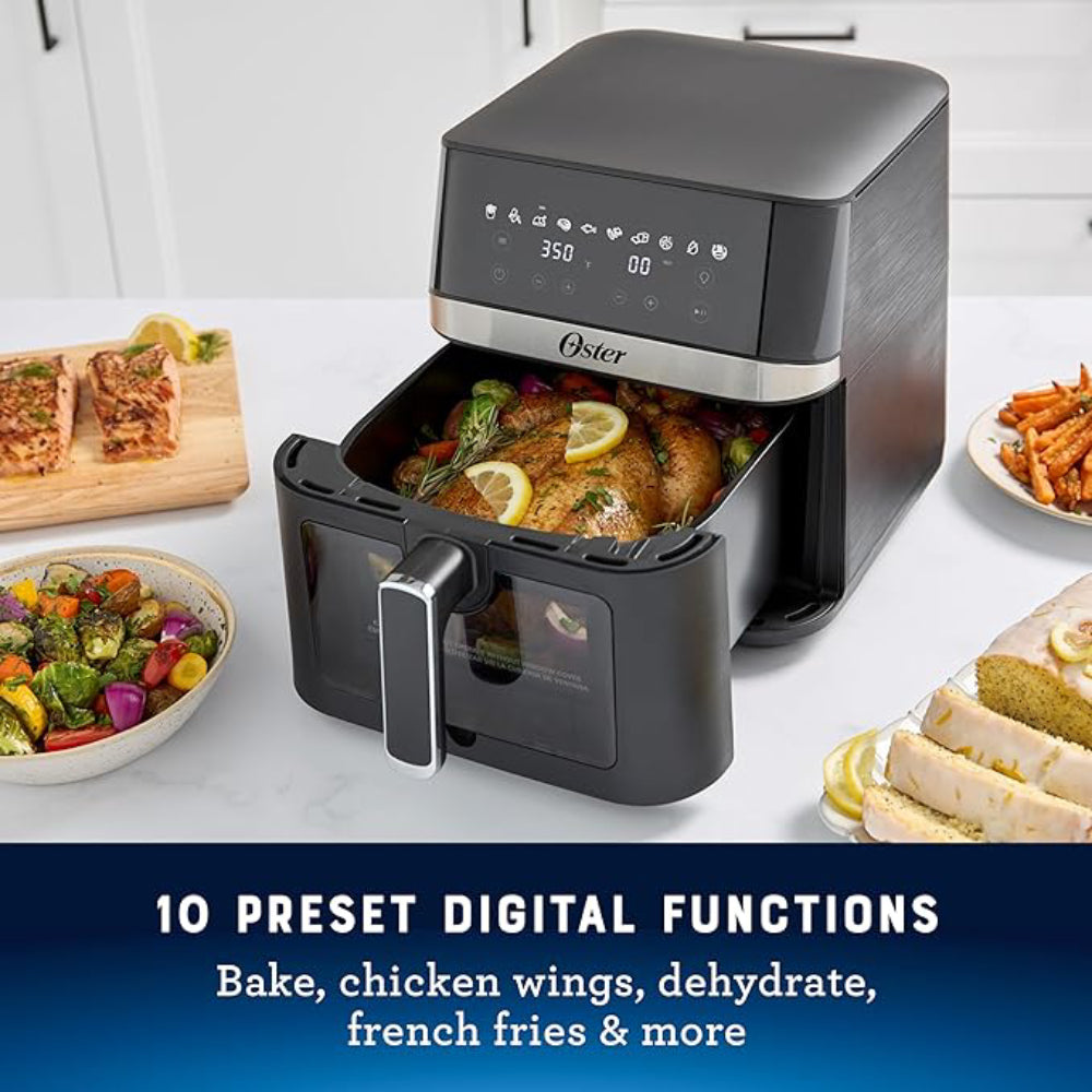 Oster 6 Quart Large Digital Air Fryer - Black