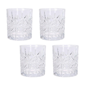 Koopman 7.78 oz Glass Tumbler Set of 4 - Clear