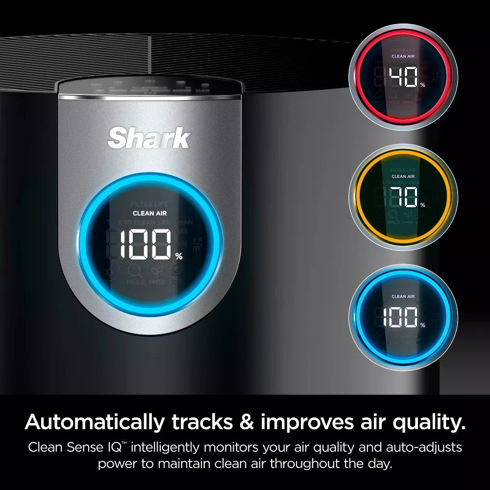 Shark - Air Purifier MAX with True NanoSeal HEPA - Charcoal Grey