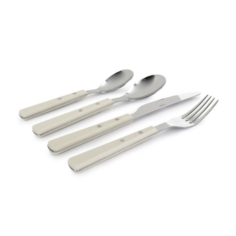 Martha Stewart Garden Cottage Stainless Steel Flatware Set (16-Pieces) - White