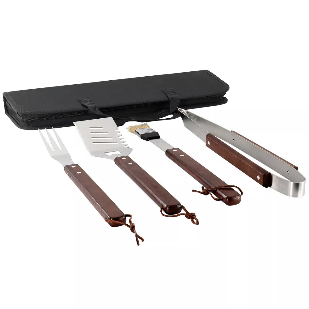 Gibson Home Barbecue Basics Tool Set with Wood Handles (5-Piece)