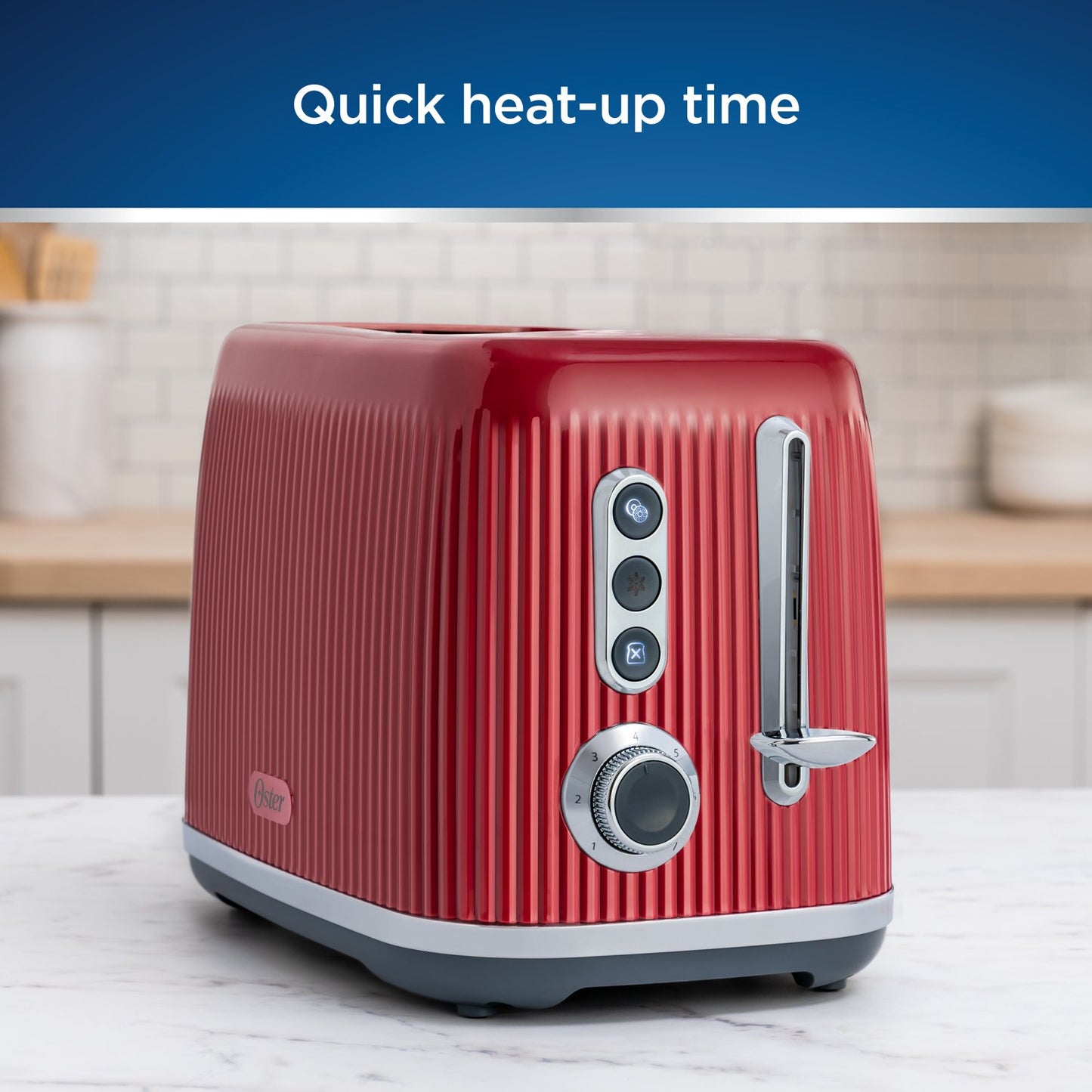 Oster Impressions Collection 2-Slice Toaster with Quick-Check Lever - Red