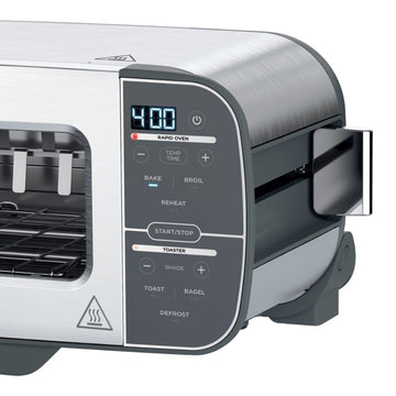 Horno tostador de 2 rebanadas Ninja ST101 Foodi con función de giro - Acero inoxidable
